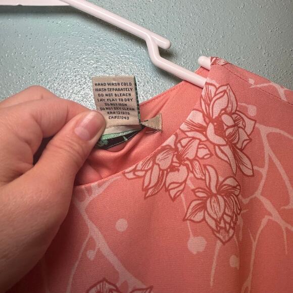 Women's Flying Tomato Pink White Floral Long Sleeve Dress M - Picture 5 of 8